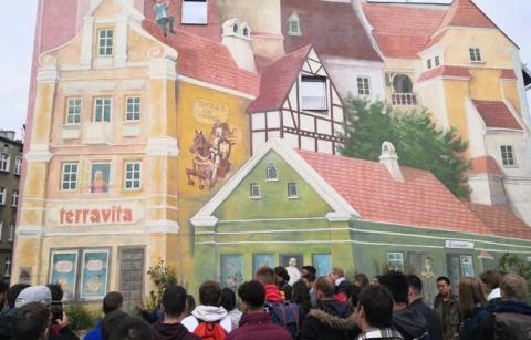 Zdjęcie przedstawia Muaral na Śródce w Poznaniu 